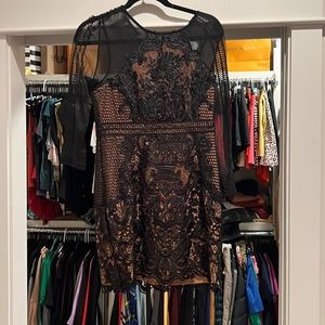 Black and nude dress